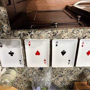 Set of Four Playing Card Design Plates